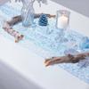 Iridescent Sequin Table Runner, Glitter Sequin Table Runner for Mermaid Birthday Indoor Outdoor Wedding Birthday Party Supplies