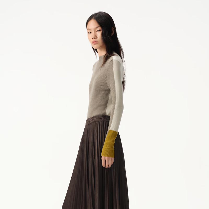 Broadcast Women's Contrast Mock Neck Knit Sweater