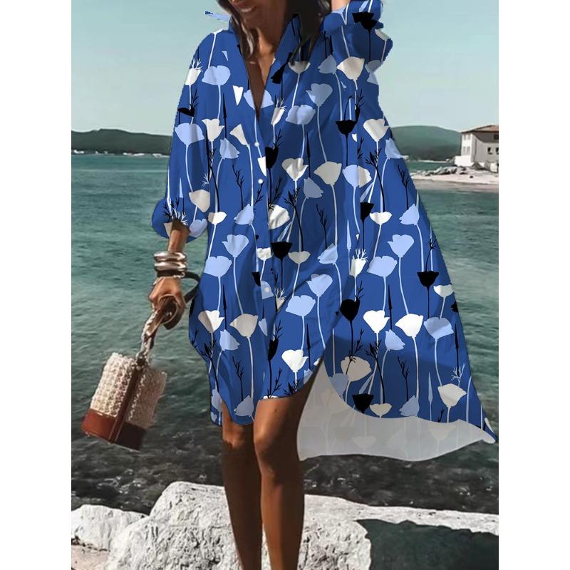DICFY Women's Fashion Spring Autumn Long Sleeve Casual Dresses