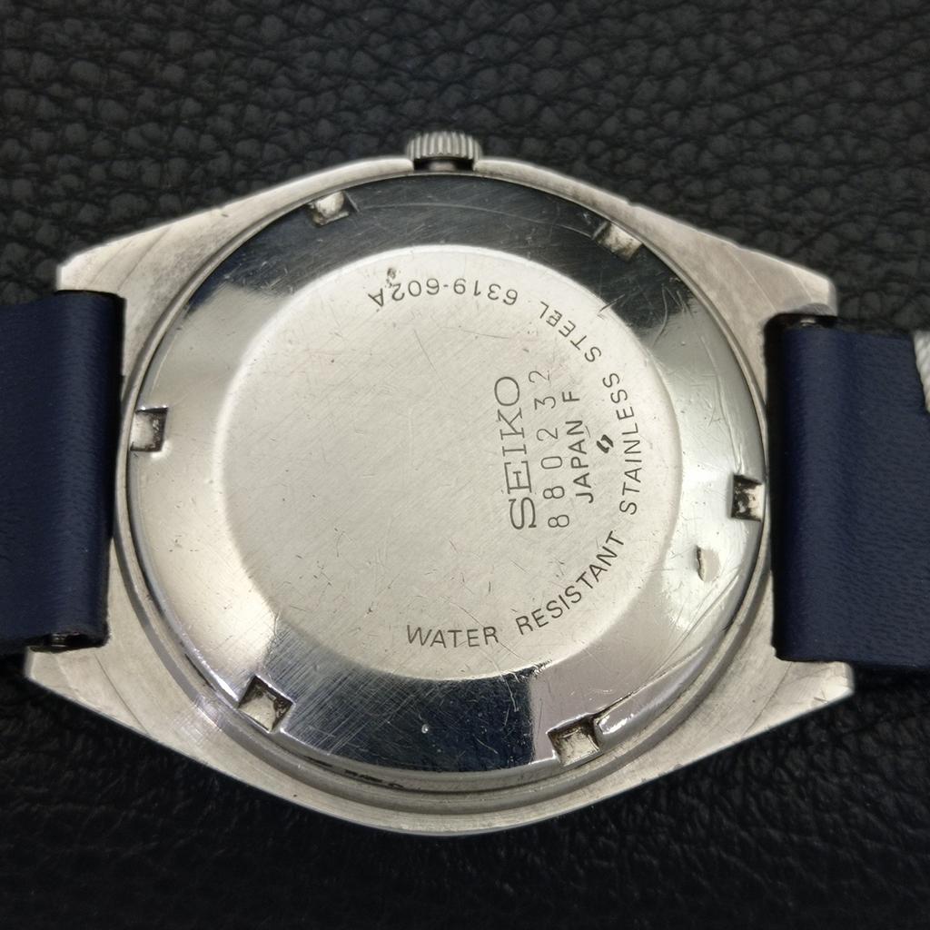 VINTAGE SEIKO 5 AUTOMATIC 6309A JAPAN MENS ARABIC BLUE DIAL WATCH a702653-1 R209-a702653