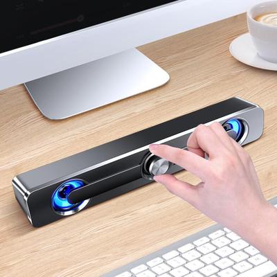 Kabelové USB Výkonný počítačový reproduktorový panel Stereo subwoofer Basový reproduktor Prostorový ozvučovací box LED Pro PC Laptop Telefon Tablet MP3 Bluetooth reproduktor