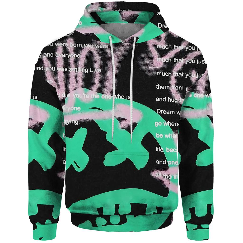 Herbst Herren Neue Mode Hoodie 3D Gedrucktes Comic-Muster Hip Hop Lässig Komfort Multifunktionales Herren Pullover Sweatshirt