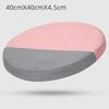 Round Stool Cushion Pad Memory Foam Meditation Pillow Matrress 33cm - Pink Gray
