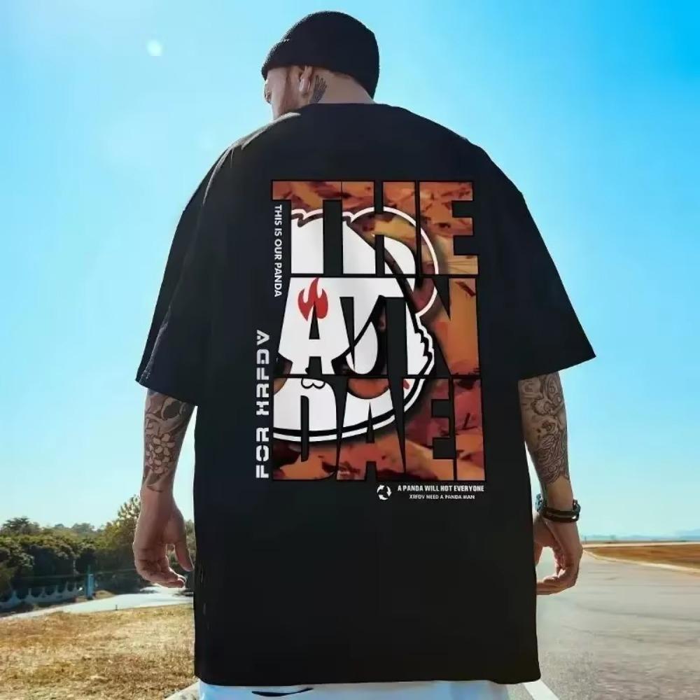 Summer New Casual Loose T-shirt Short Sleeved Men's Fashion Loose Printing Large 8XL Hip Hop Couple Wear Half Sleeve Cotton Top