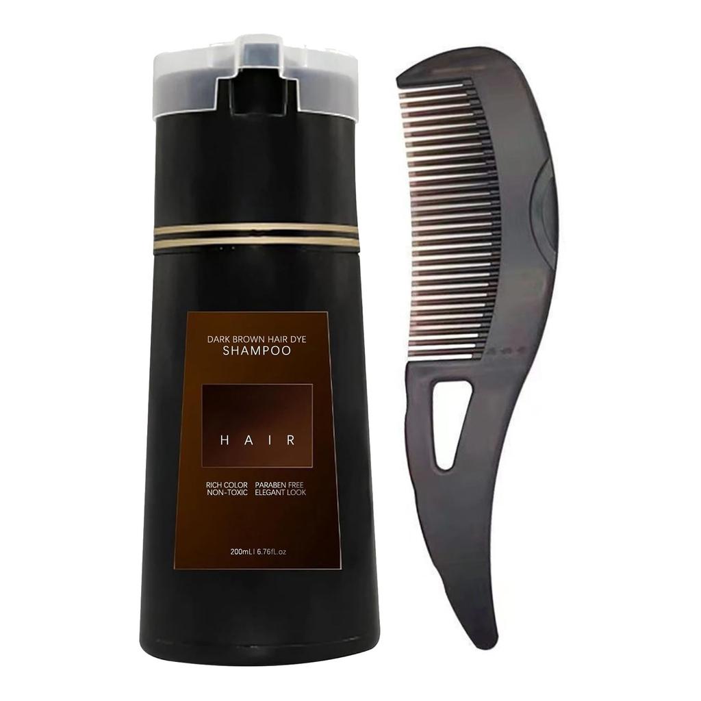 Szampon barwiący Szampon delikatny i szybki do farbowania Niepodrażniający (czarny/brązowy/jasnobrązowy/fioletowy/czerwony) 200 ml