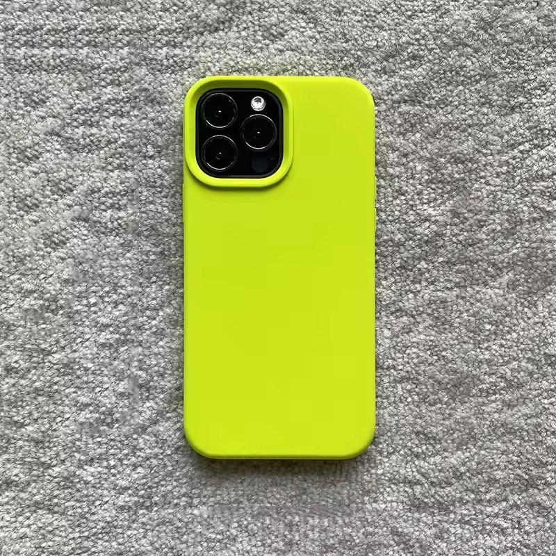 Official Candy Color Silicone Case For Iphone 15 16 14 13 12 11 X XR Pro Max Mini 7/8 Plus Camera Lens Protective Bumper Cover