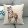Simple painted African animals Digital printing short plush pillow covers for car sofa office cushion cover home goods
