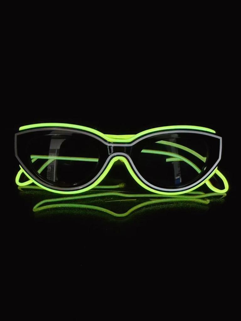 Wireless El Luminous Glasses Disco Luminous Led Online Celebrity Sunglasses Pixel Ktv Bar Atmosphere Concert Flash.