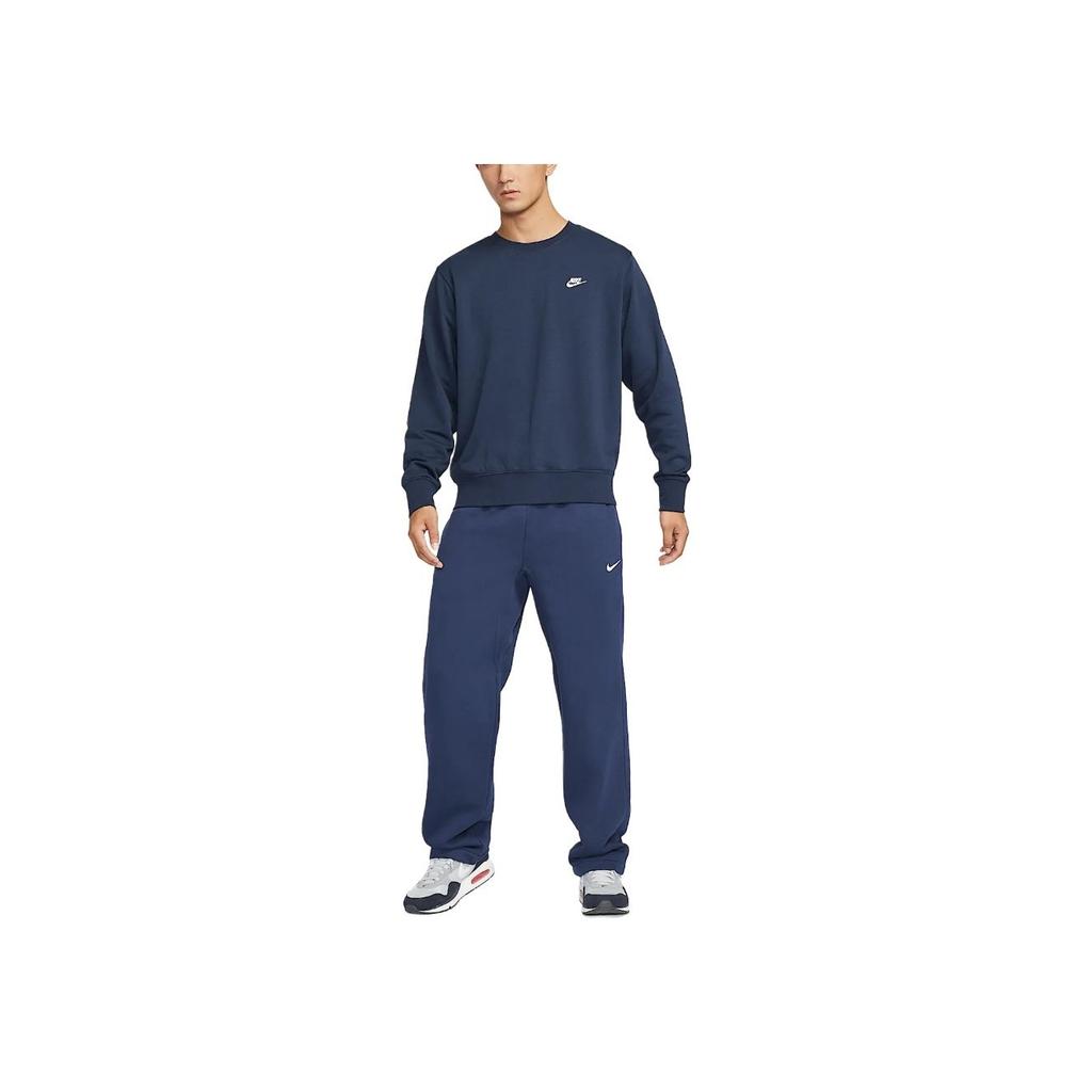 Nike Club Sudadera de Cuello Redondo Duradera Cómoda Moderna Versátil para Hombre Sudadera Blanco Obsidiana FN3889-451