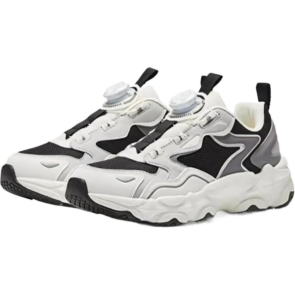 Anta Comfortable Soft Non-Slip Wear-Resistant Low-Top Casual Shoes Kids Sneakers Black Ivory-White Chip-Gray 312518806-1