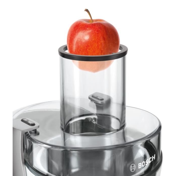 Centrifugeuse bosch mes25a0 - 700w - tamis ultra-fin en inox - cheminée de remplissage extra-large - blanc