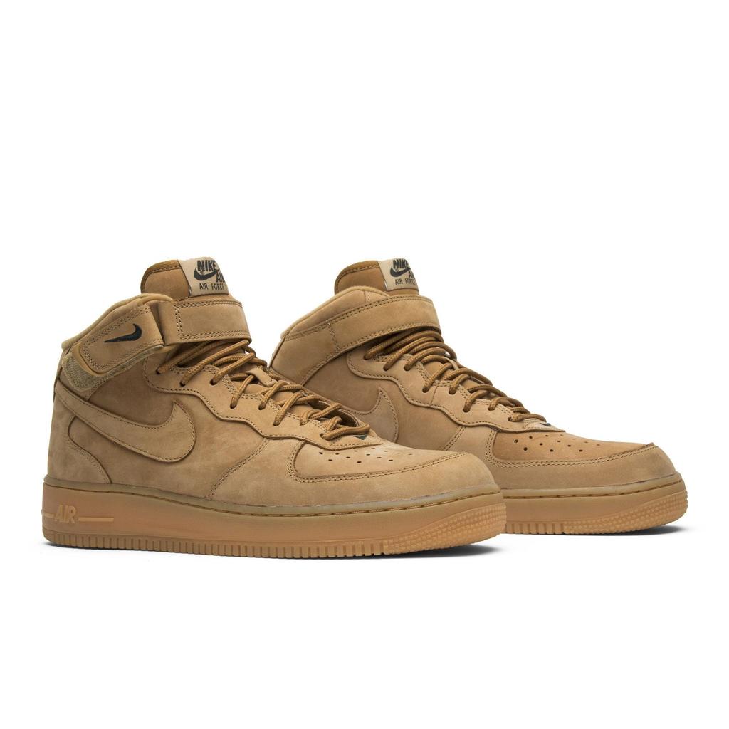 Nike Air Force 1 Mid '07 Premium QS 'Flax' (Unisex) Flax / Flax-Outdoor Green Skateboard Shoes 715889 200