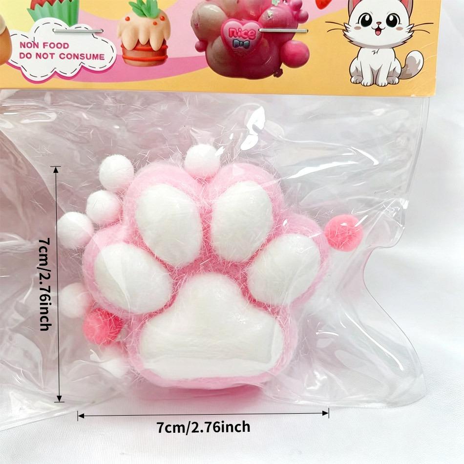 1-3pcs Cute Cat Paw Squishy Fidget Toy Soft Squeeze Stress Relief Toy Kawaii Novelty Relax Gift for Kids Adults In Stock