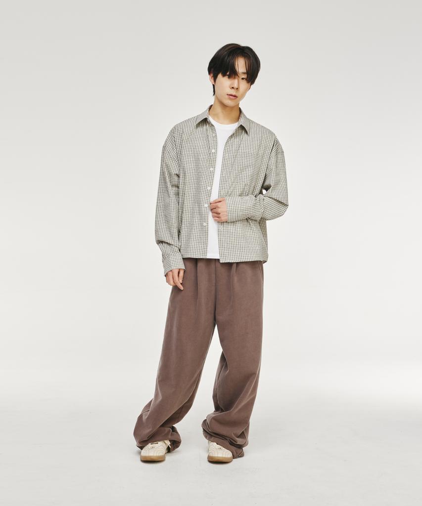 SIGNATURE Crop Check Shirt [White]