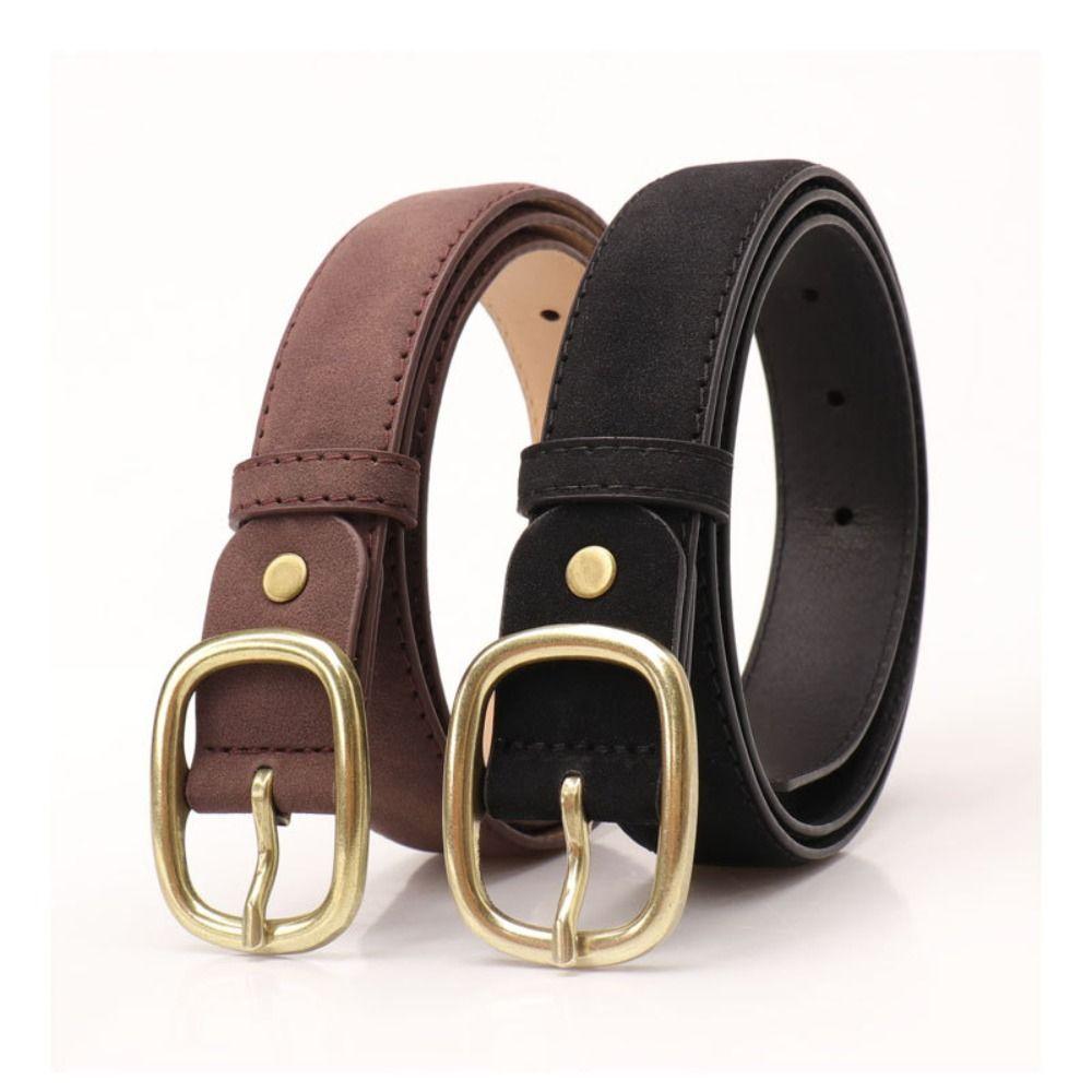Casual Business Waist Belt Luxury Design Waistband Trendy Suede Leather Belt For Women