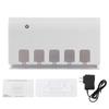 White Wall Mounted Universal 5 Holes Ultraviolet Toothbrush Cleaning Rack