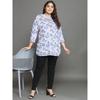 Tissu Women' Plus Floral Printed Pure Cotton Kurti ( Multicolor )