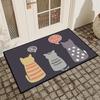 Flower Print Home Floor Mat Non-Slip Easy Clean Decoration Carpet Kitchen Area Rug Living Room House Washable Welcome Doormats