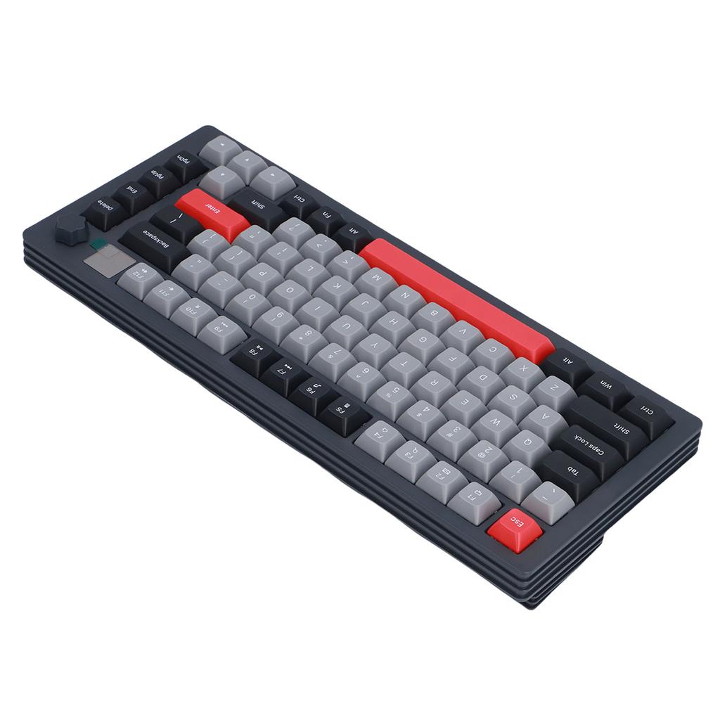 75 Wireless Mechanical Gaming Keyboard with Multimedia Display Crmy Sound Hot Swappable Pre Lubed Linr  es Gasket Structure RGB Backlit