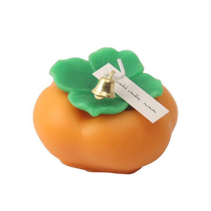 Handmade Persimmon Scented Candle Gift Box - Creative Ornament & Photography Prop