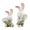 Flower Vase Rabbit Figurine Sculpture Bud Table Centerpiece Bunch Storage Resin Bunny Statue
