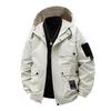 Effen Kleur Jas Heren Lente en Herfst Los Trendy Werkkleding Buiten Waterdicht Casual Jas met Capuchon Jas