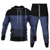 Man Jogging Pants Sweatshirt 3D Printed Patchwork Hoodies Trousers 2 Piece Set Streetwear Casual Tracksuit Male Oversized S-6XL