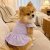 Flying Sleeve Dog Princess Dress Breathable Mesh Princess Apparel Pet Cake Skirt  Daily Wear