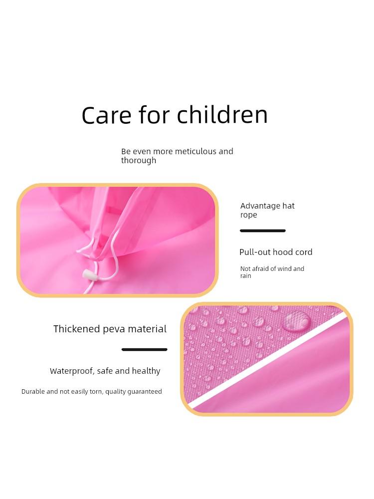 Children's Disposable Raincoat, Full-Body Portable Poncho for Kindergarten Students, Boys and Girls, Elementary School Students, with Thickened