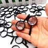 26Pcs 5cm Black Plastic Magnifiers - Portable Handheld Magnifying Glasses for Science Education, ZSY