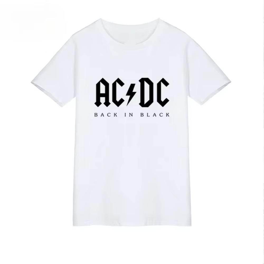

2025 Новая рок-футболка Мужская ACDC AC Группа Highway Rock Металл Панк Мужская одежда С принтом Мужская и женская футболка с коротким рукавом S белый