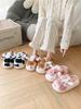 Spotted Dairy Cow Indoor Household Plush Slippers, Home Cotton Slippers, Warm Thick Soled Plush Slippers
