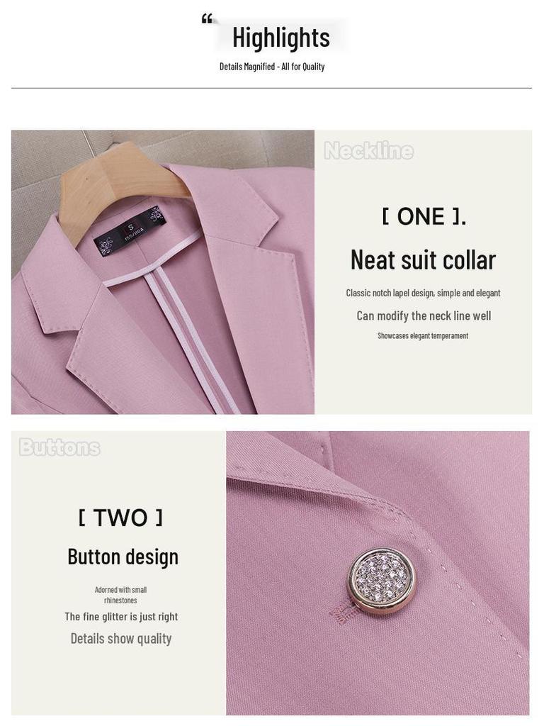 Women's Summer Seven-Sleeve Slim Blazer - Stylish Professional Jacket
