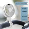 Portable Octopus Baby Stroller Fan, USB Rechargeable, Foldable, Handheld, Desktop Mini Fan