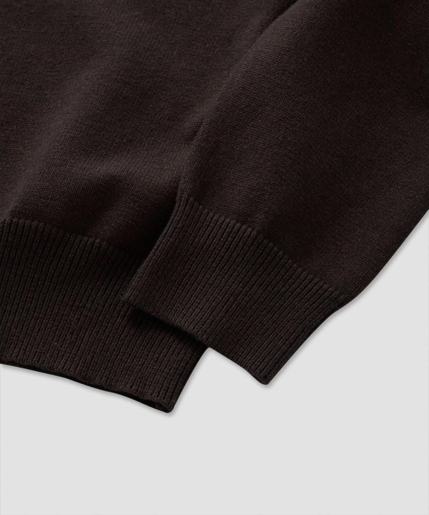 Pilpeu Hand-Embroidered Logo Knit Sweater 20(Charcoal)