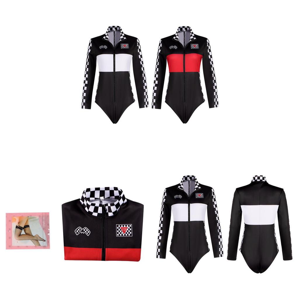 Racing Suit Cosplay Costume For Women With Polyester Fabric For Nightclub Dance Performances
