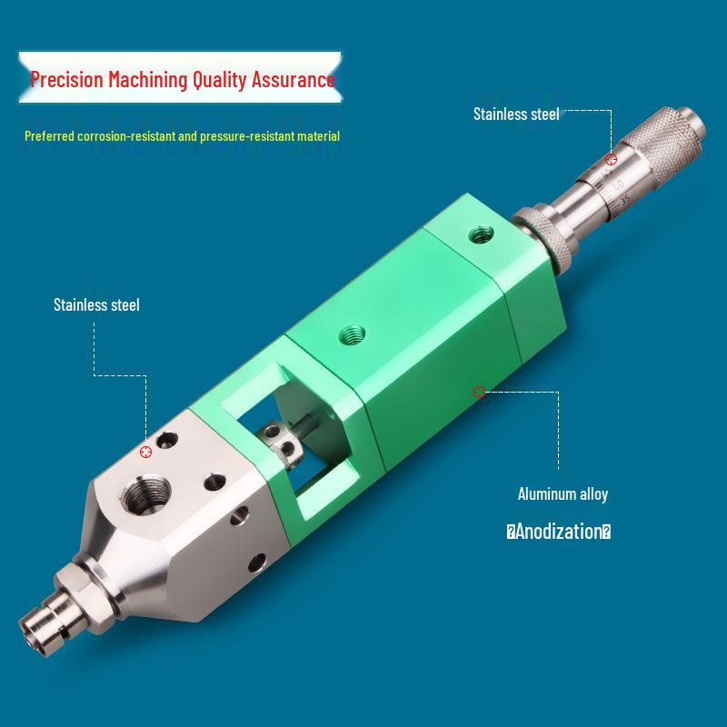 my281 Stainless Steel Pin-Type Pneumatic Dispensing Valve with Micrometer Fine Adjustment, High-Pressure Resistant Coating, and Impact Pin