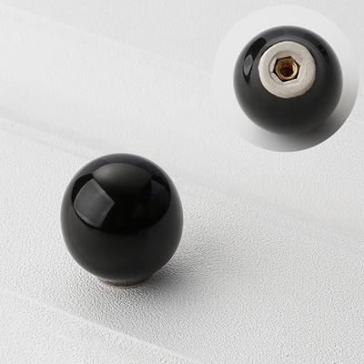 2 Stück Minimalistische Glänzende Keramik Einloch Schranktür Schubladengriffe Geeignet für Heimdekoration