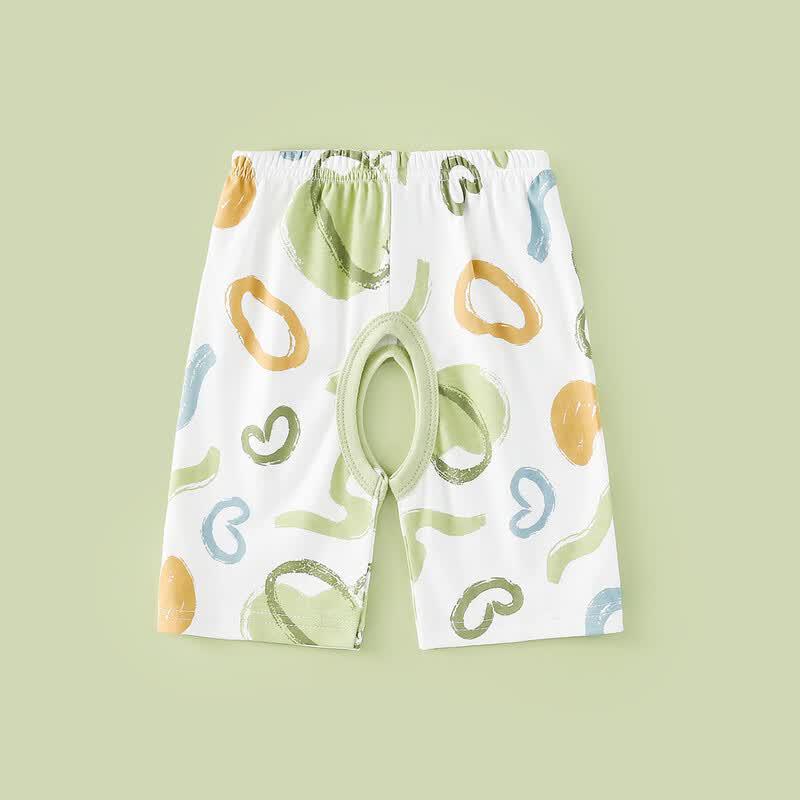 Unisex Baby 100% Cotton Thin Open Crotch Summer Shorts 100