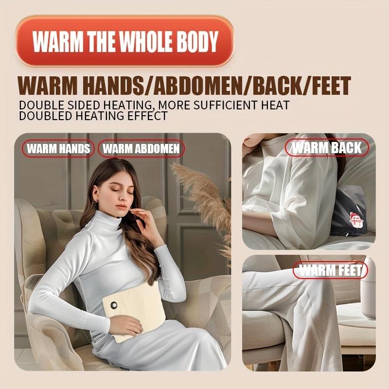 Graphite Heat USB Heating Pad for Whole Body Warmth - Double Side Heating, 4-Position Temperature Adjustment, Foldable Design