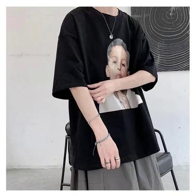 Tricouri cu mânecă scurtă pentru bărbați Tricouri cu jumătate de mânecă cu imprimeu grafic cu litere Pulover Tricou casual Bărbați casual coreean cu gât rotund Topuri retro Pentru