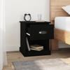 VidaXL Table de chevet noir 39x39x47,5 cm bois d’ingénierie 816130