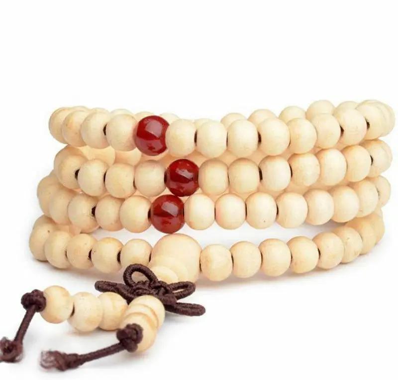 9 Styles 6mm Natural Sandalwood Buddhist Buddha Wood Prayer Beaded Knot Black Ebony Unisex Men Bracelets & Bangles for Women
