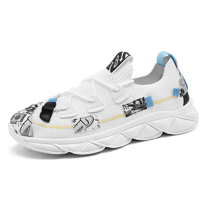 

Мужская обувь на открытом воздухе с дышащей сеткой, спортивная повседневная обувь, модная обувь для бега для папы 39 белый