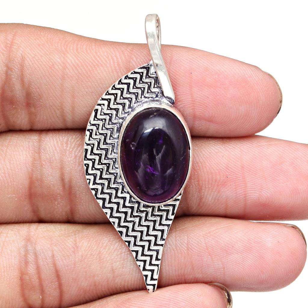 Set Amethyst Pendant Earrings Silver  Earring Necklace Gifted Silver