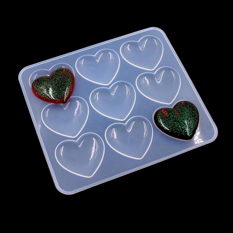Love Heart Silicone Mold Jewelry Making Diy Tool Uv Epoxy Resin Molds Dried Flower Resin Decorative Crafts