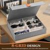Sunglasses Storage Organizer Eyeglasses Display Case Holder Eyewear Storage Box Glasses Jewelry Holder with Magnetic Closure
