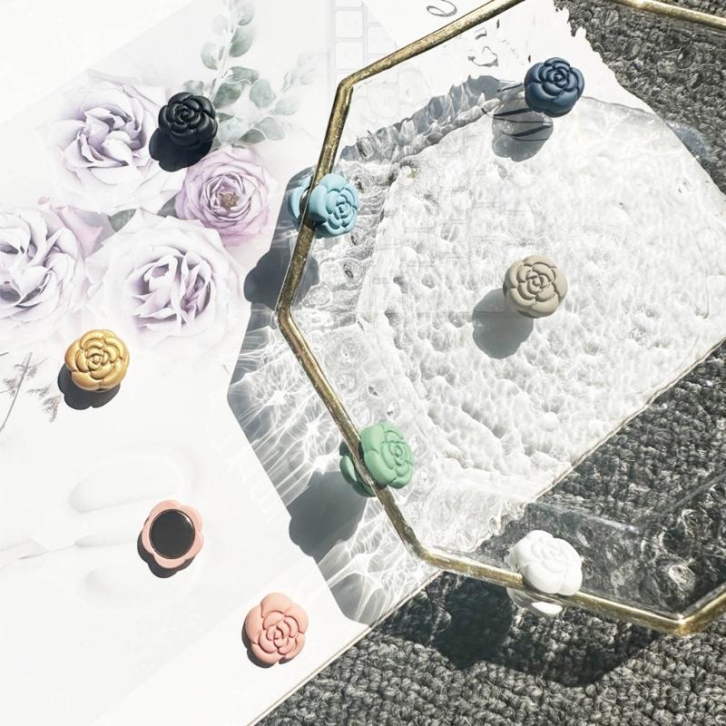 8 párů magnetických špendlíků na hidžáb Barevná brož ve tvaru kamélie Univerzální spona na šátek Šperky Elegantní klipy pro šátky