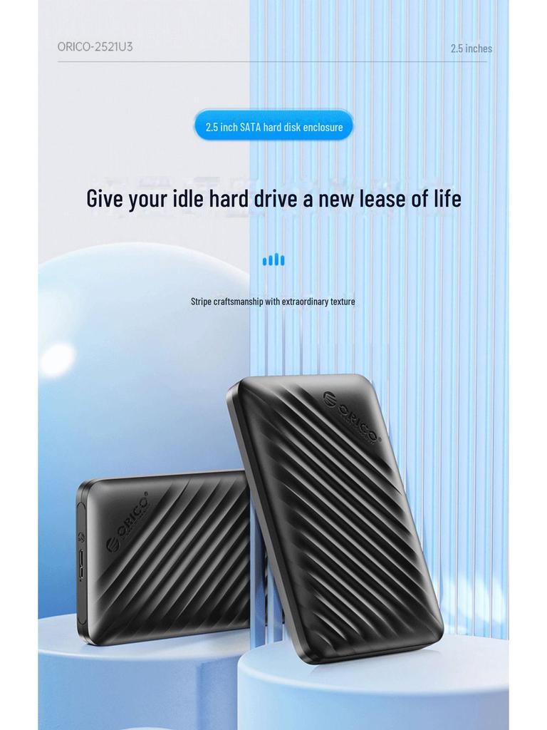 Orico 2521U 2.5-inch USB External Hard Drive Enclosure for SATA SSDs and HDDs