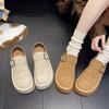 Fashion New Women Casual Shoes Spring Autumn Thick Bottom Female Braided Style Shoes Fashionable Versatile Ladies Chunky Shoes Hook Loop